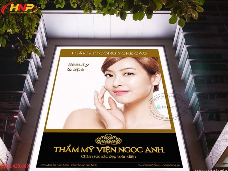 Biển Quảng Cáo Spa Chữ Nổi Sáng Đèn
