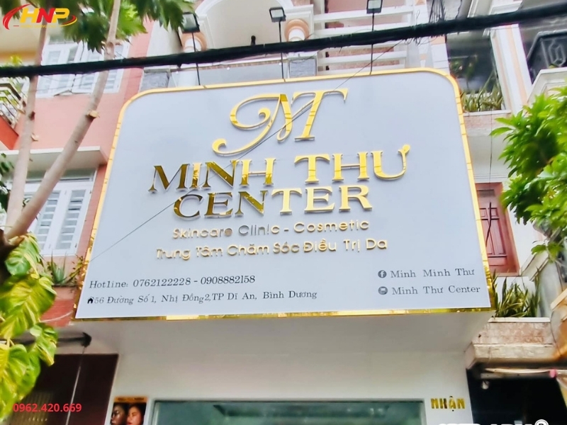 Biển Quảng Cáo Spa Chữ Nổi Sáng Đèn