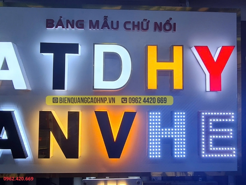 Làm Biển Chữ Nổi Theo Yêu Cầu