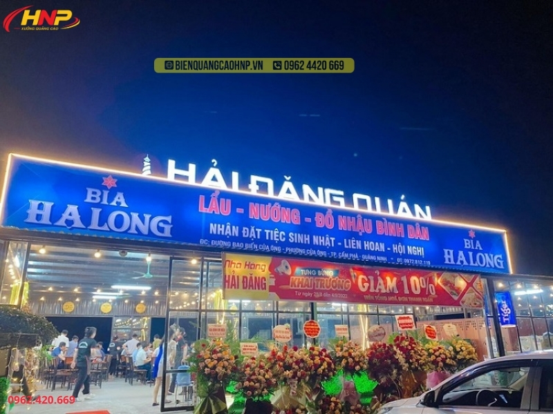 Đơn Vị Làm Biển Hiệu Nhà Hàng Uy Tín Hà Nội