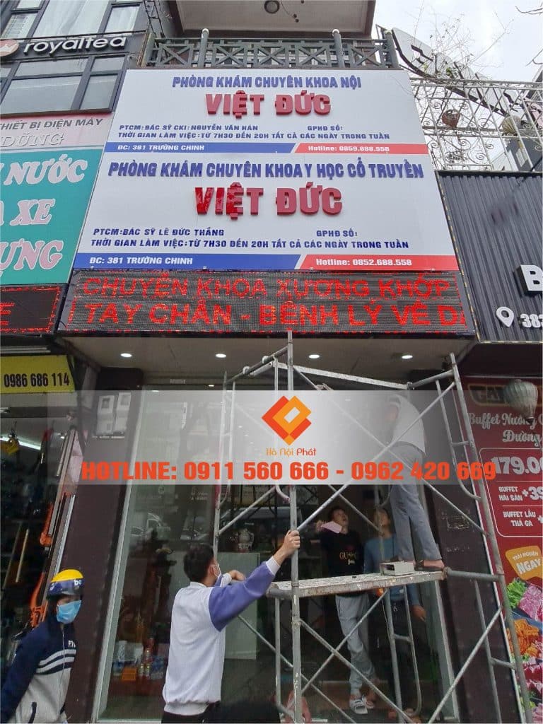 biển led matran màu đỏ