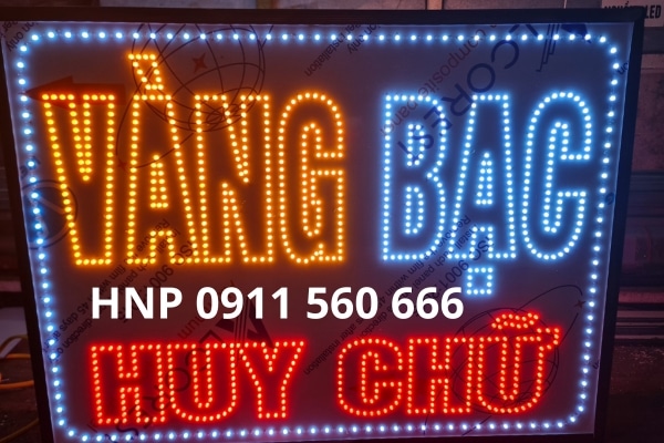 biển led tiệm vàng bạc