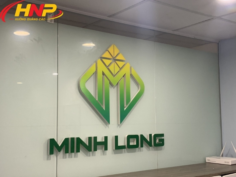 Backdrop logo mica nổi