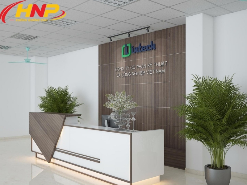 backdrop lễ tân CNC