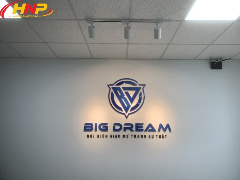 Backdrop logo mica nổi