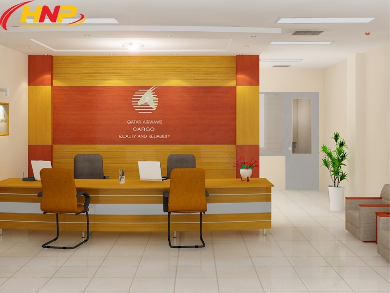 backdrop lễ tân CNC