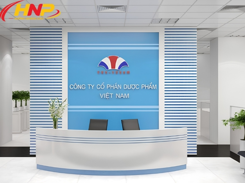 backdrop lễ tân Cầu Giấy