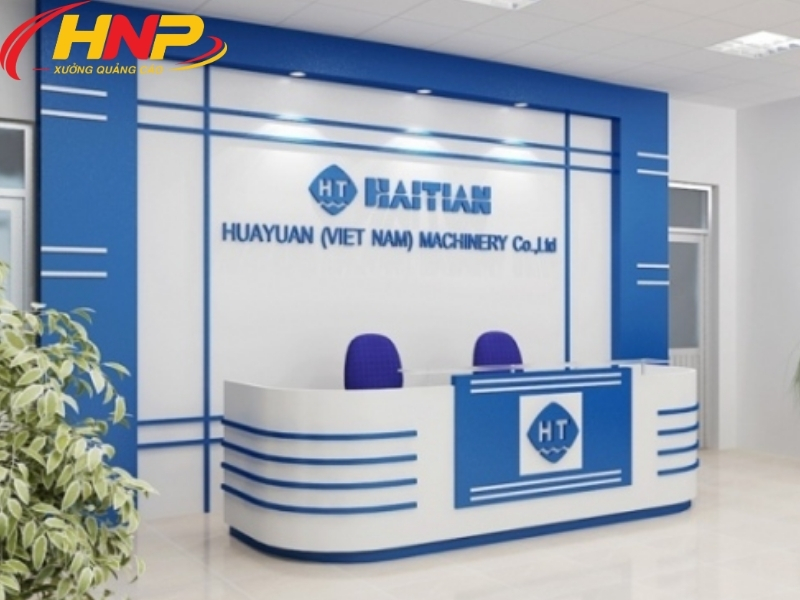 backdrop lễ tân alu
