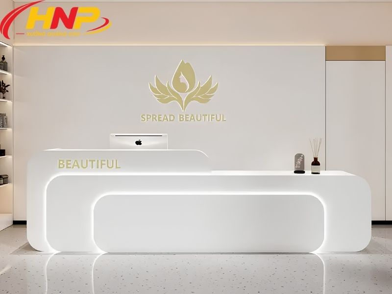 backdrop lễ tân Hà Đông