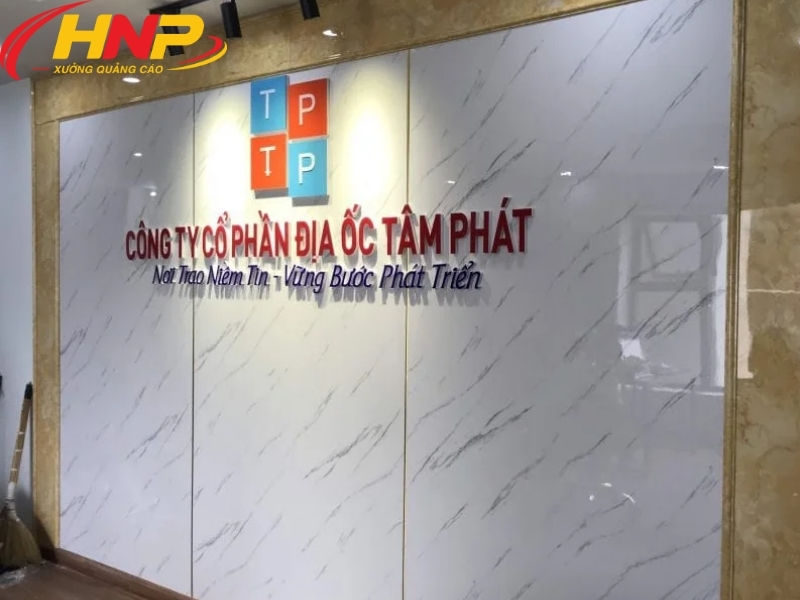 backdrop lễ tân Cầu Giấy