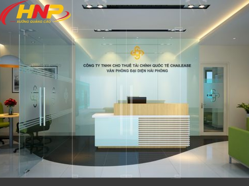 backdrop lễ tân CNC