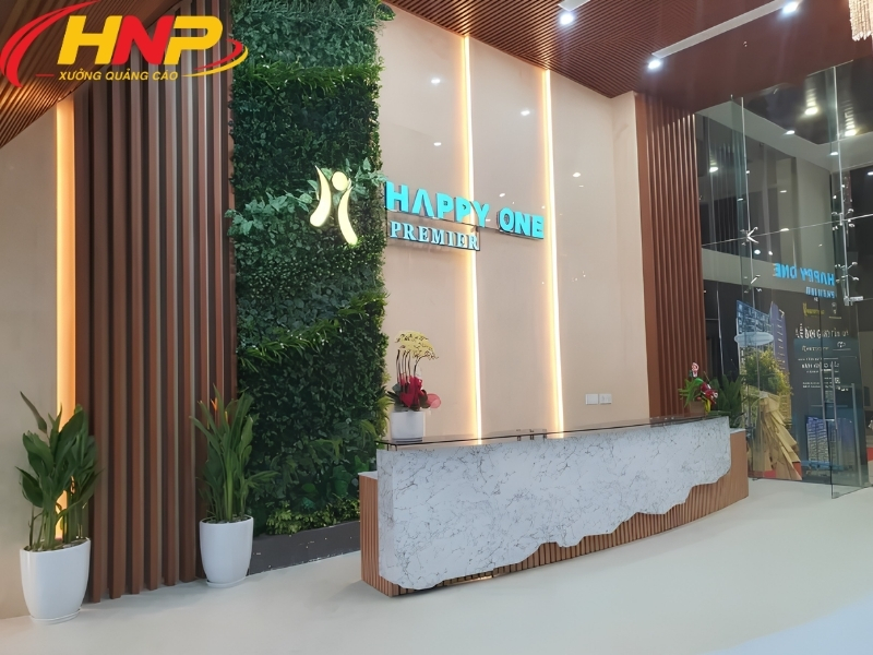backdrop lễ tân Cầu Giấy