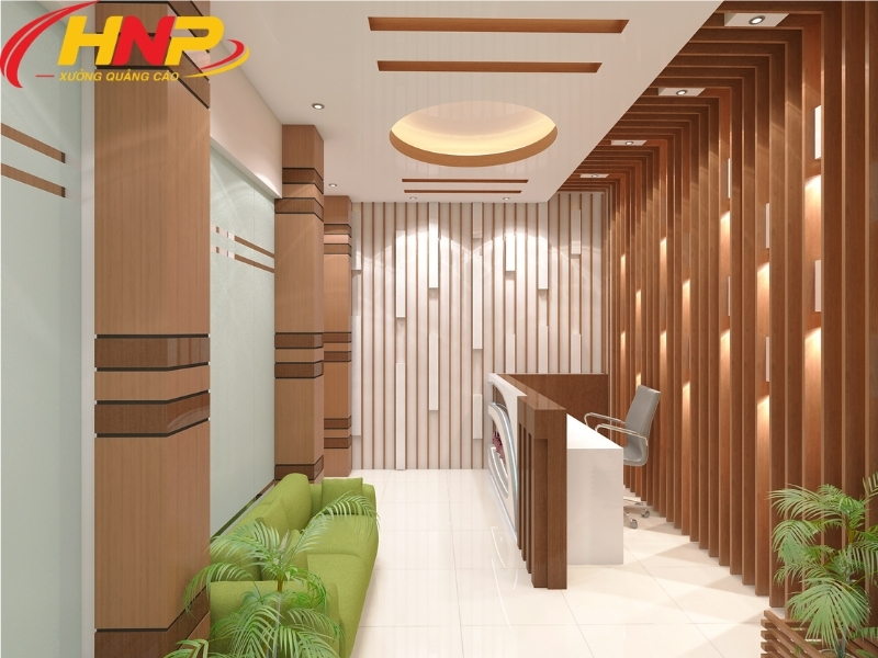 backdrop lễ tân CNC